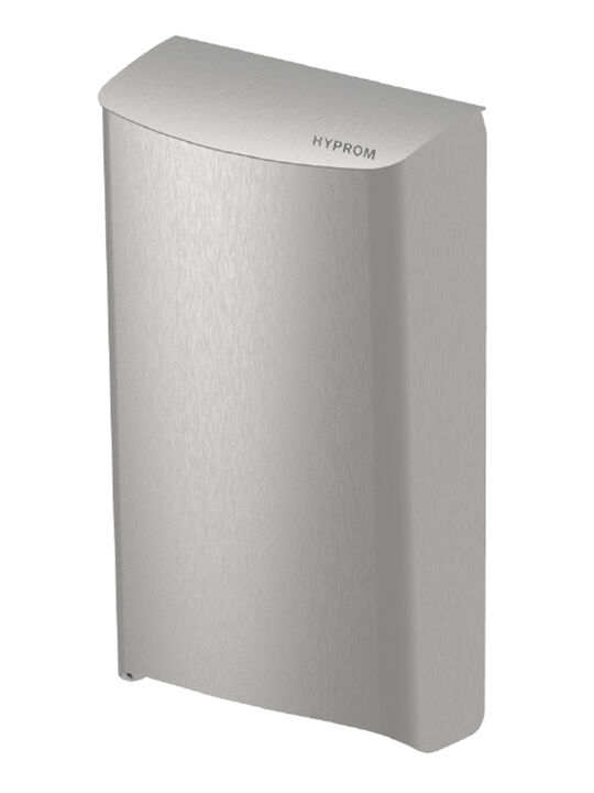 InfiniPod feminine unit, bin, hygienic receptacle for used towels and tampons, brushed stainless steel, premium, exclusive and elegant design