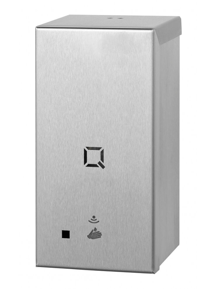 Qautosoap distributeur de savon  liquide et gel désinfectant, 1000 ml, en Inox brossé. pour l'hygiène des mains 
