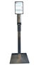 SaniGo Inox borne désinfectante mobile sans contact pour la désinfection des mains, en Inox brossé