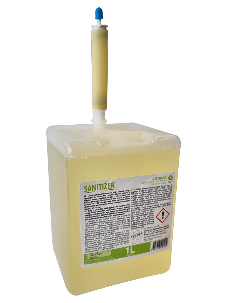 AntibacSoap savon liquide pour les mains, antibactérien antiseptique, avec pompe anti-goutte, pré-dosage